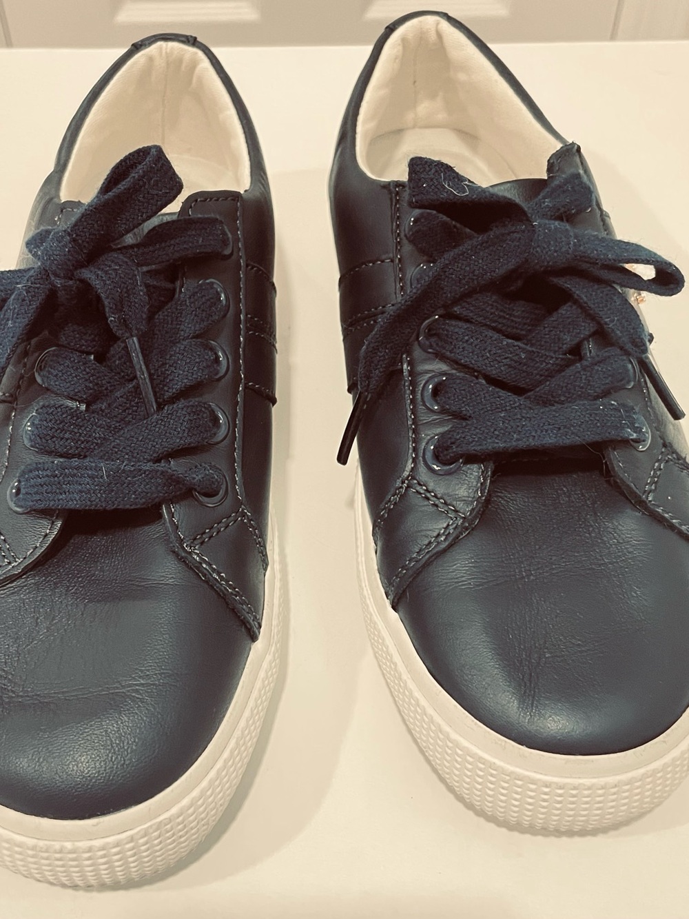 Ralph Lauren Janson Navy Low-Top Lace-Up Sneakers